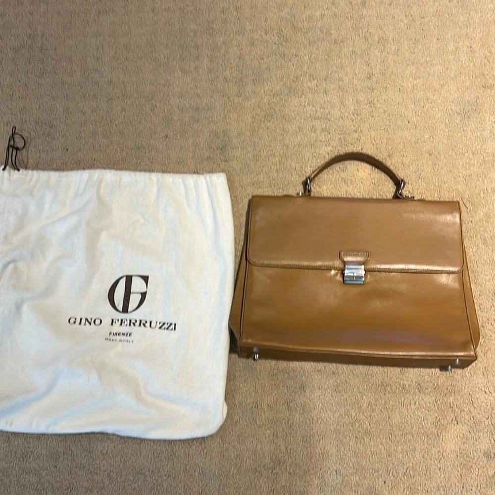 VTG Gino Ferruzzi Italian Leather Briefcase/Handbag 👜 ‼️PRICE DROP‼️ - Picture 3 of 13